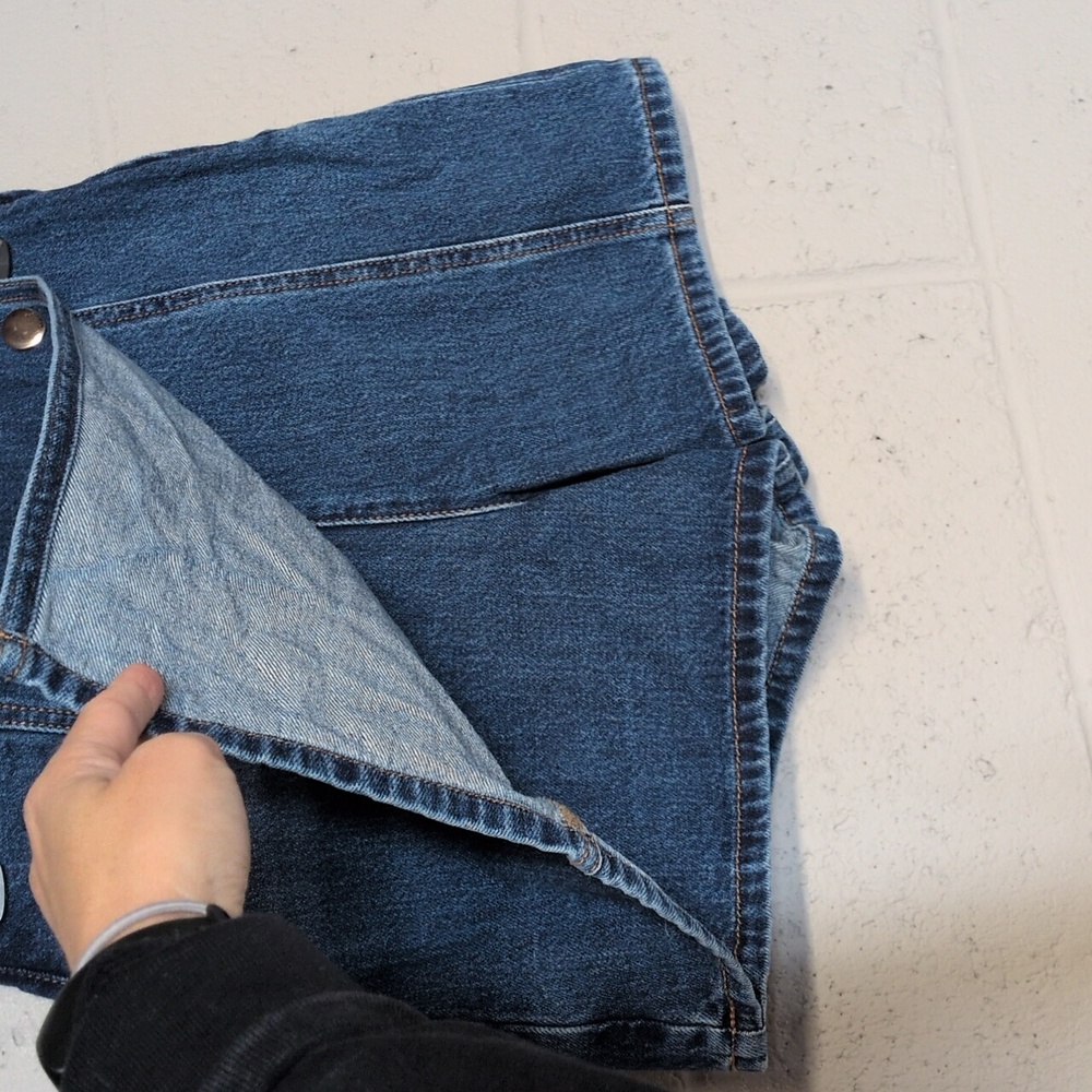 Stradivarius Dark Blue Denim Skort Size US 4 - Picture 3 of 5